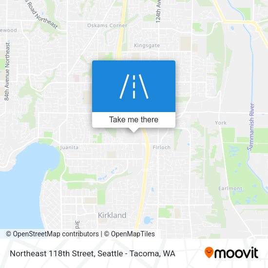 Northeast 118th Street map