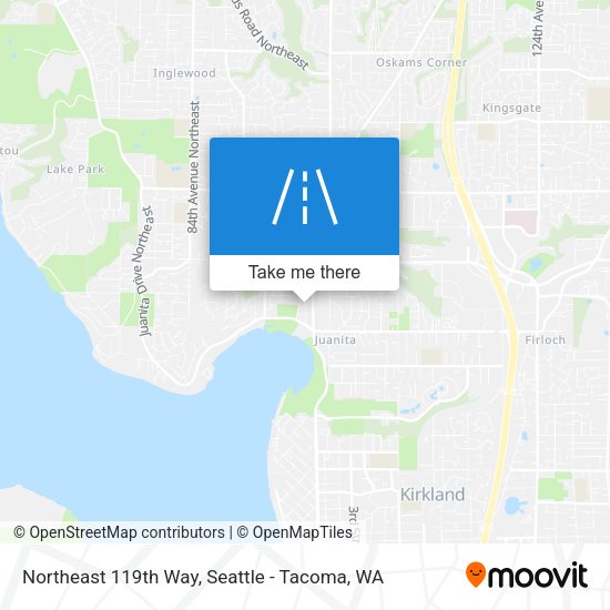 Northeast 119th Way map