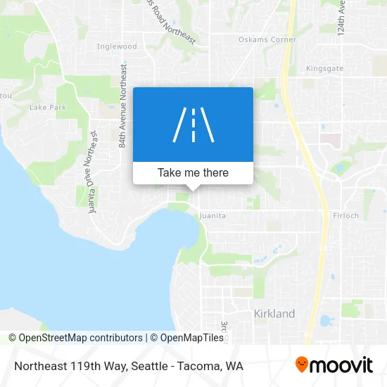 Northeast 119th Way map