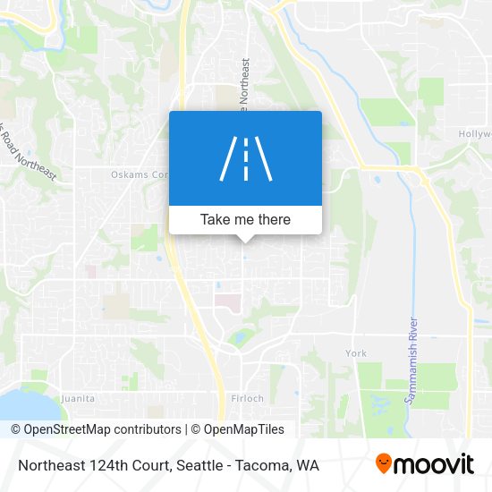 Northeast 124th Court map