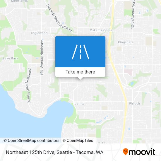 Northeast 125th Drive map