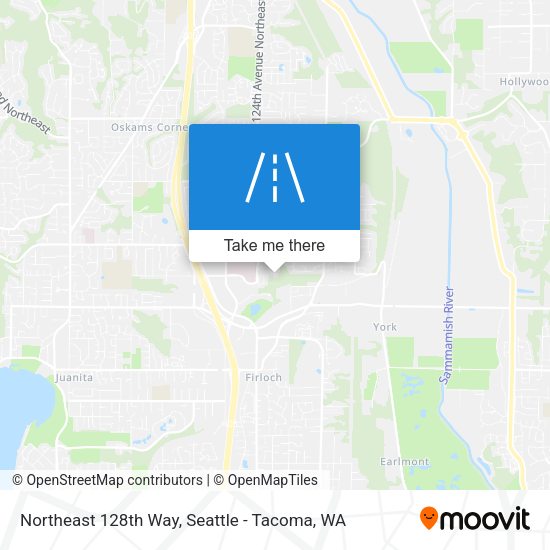Northeast 128th Way map