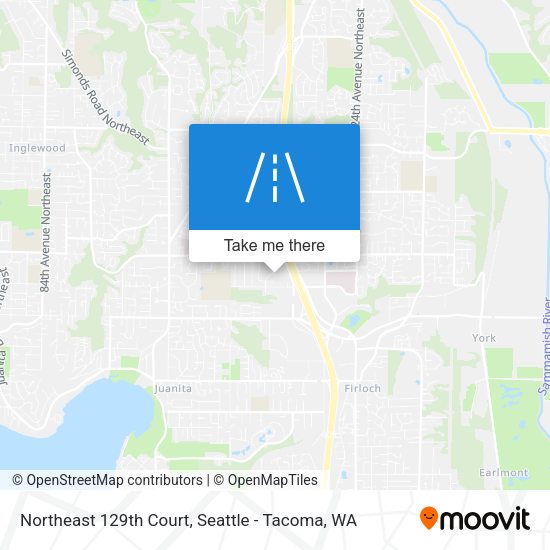 Northeast 129th Court map
