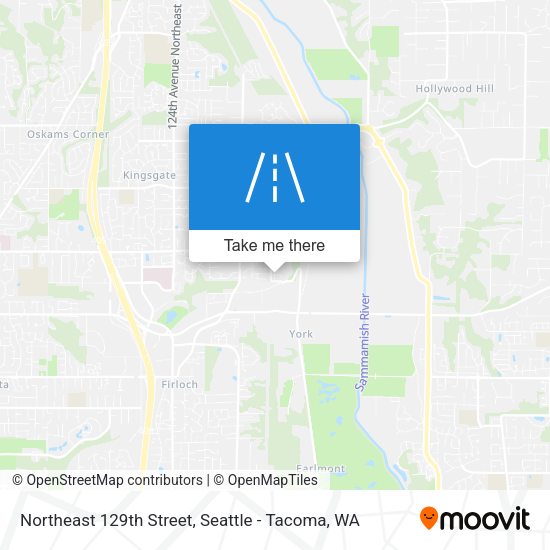 Northeast 129th Street map
