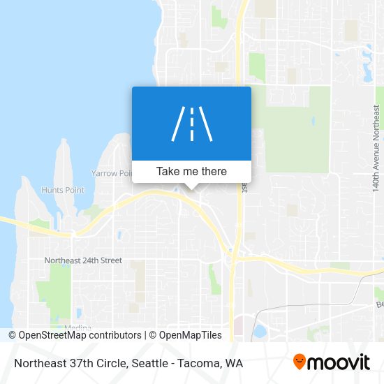 Northeast 37th Circle map