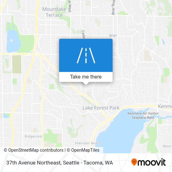 37th Avenue Northeast map