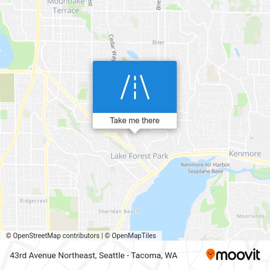 43rd Avenue Northeast map