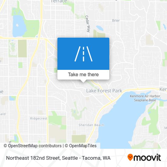 Northeast 182nd Street map