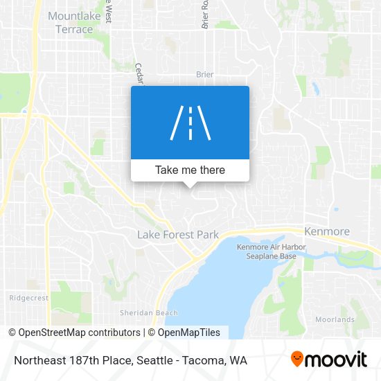 Northeast 187th Place map