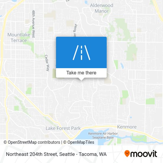 Northeast 204th Street map