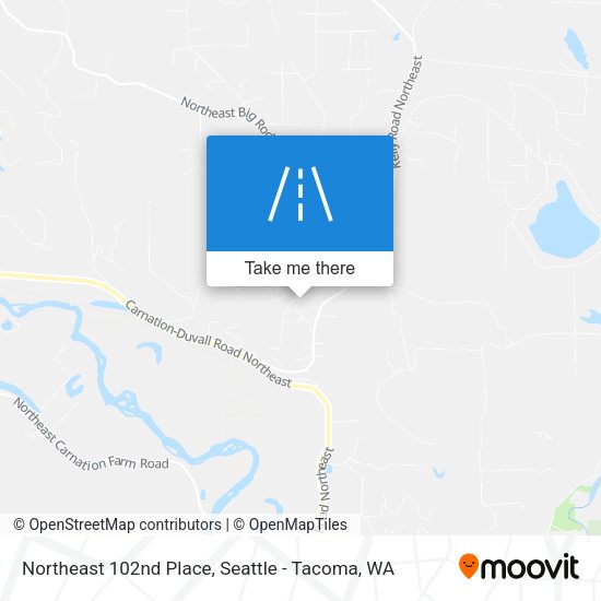 Northeast 102nd Place map