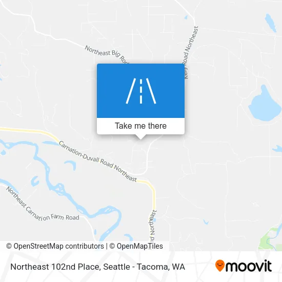 Northeast 102nd Place map