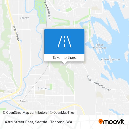 43rd Street East map