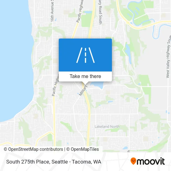 South 275th Place map