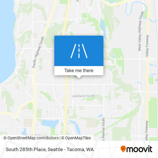 South 285th Place map
