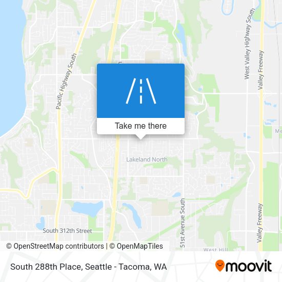 South 288th Place map