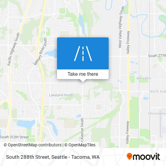 South 288th Street map