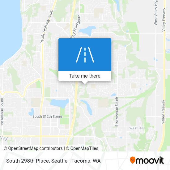 South 298th Place map