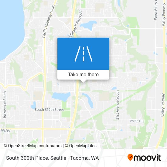 South 300th Place map