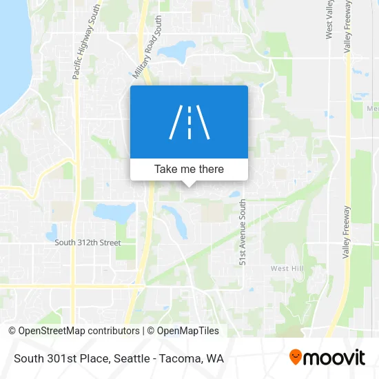 South 301st Place map