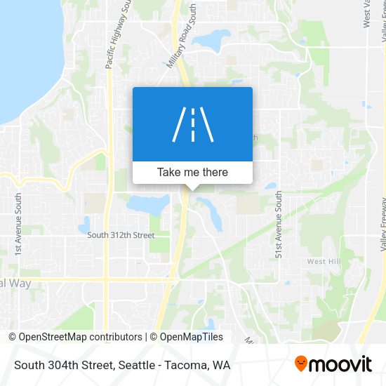 South 304th Street map
