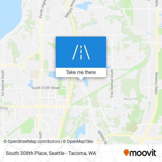 South 308th Place map