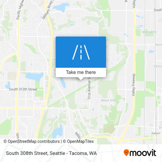 South 308th Street map