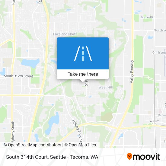South 314th Court map