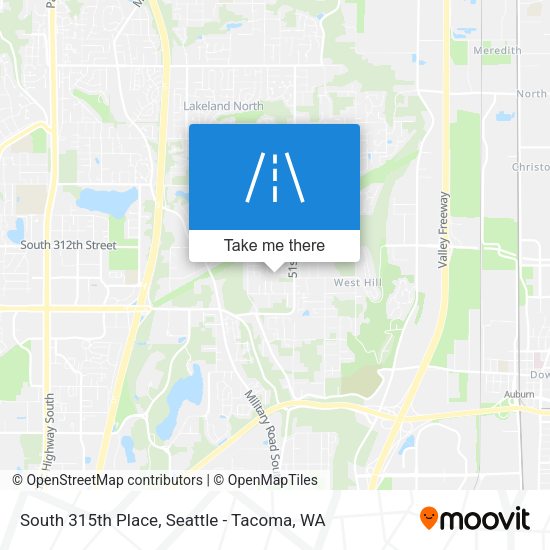 South 315th Place map