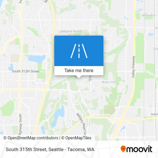 South 315th Street map