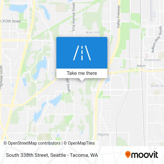South 338th Street map