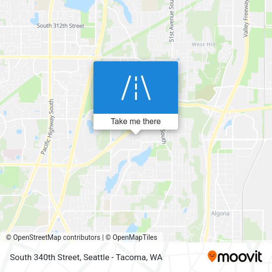 South 340th Street map