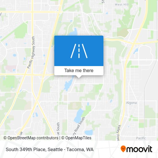 South 349th Place map