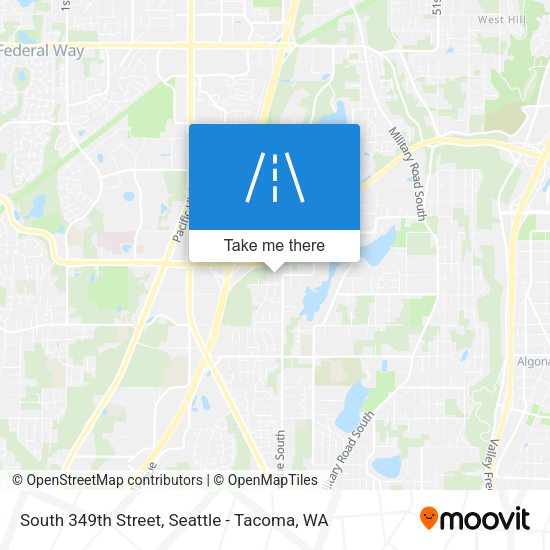 South 349th Street map