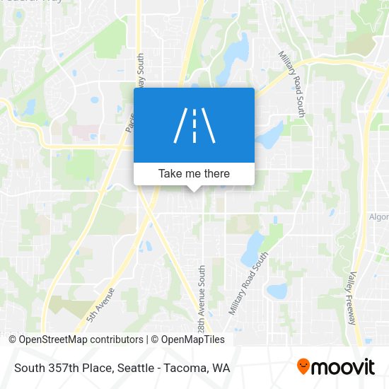 South 357th Place map