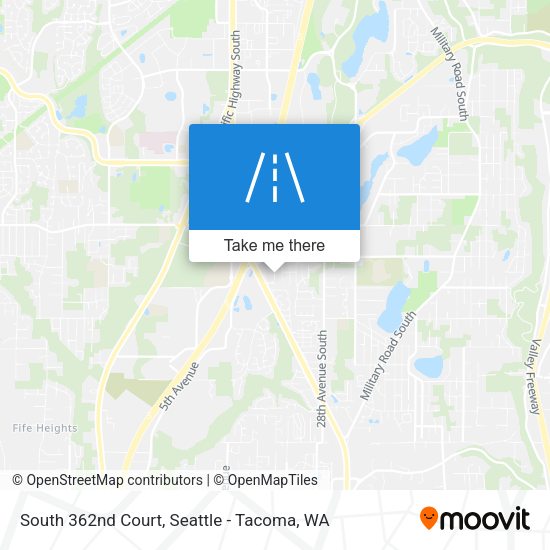 South 362nd Court map