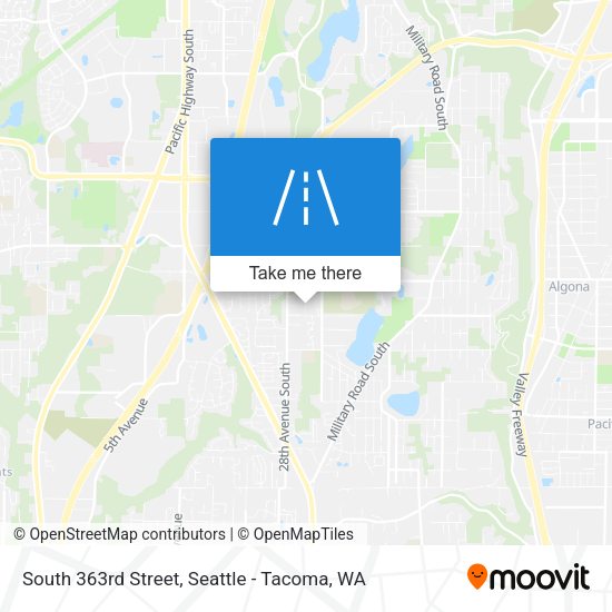 South 363rd Street map