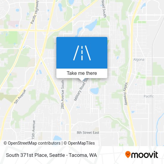 South 371st Place map