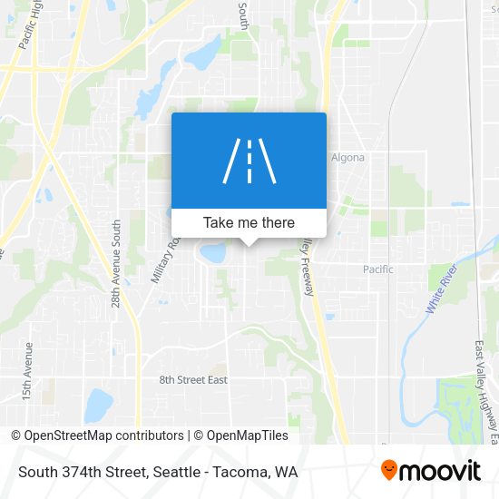 South 374th Street map