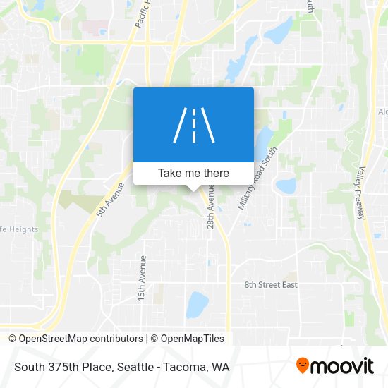 South 375th Place map