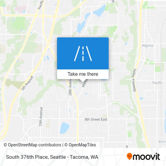 South 376th Place map