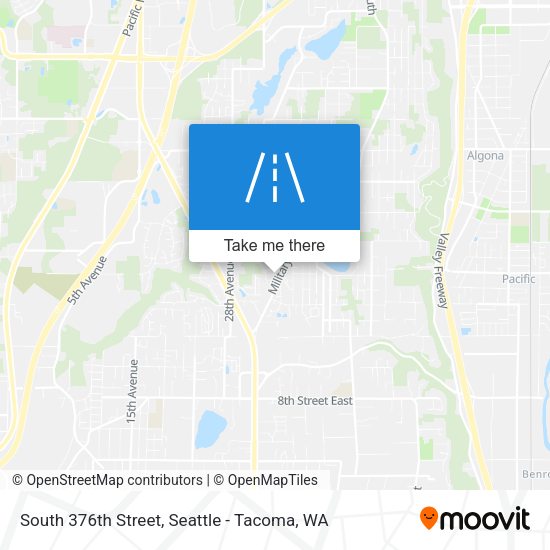 South 376th Street map