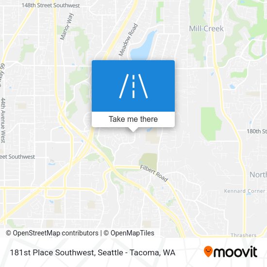 181st Place Southwest map