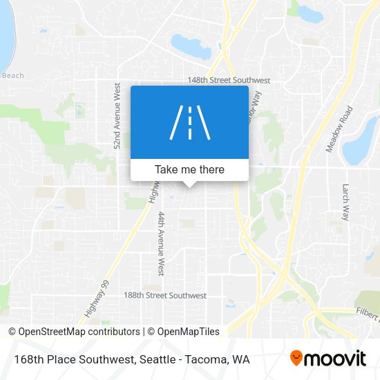 Mapa de 168th Place Southwest