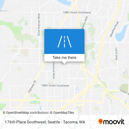 176th Place Southwest map