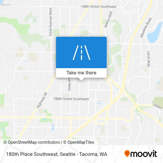 Mapa de 180th Place Southwest
