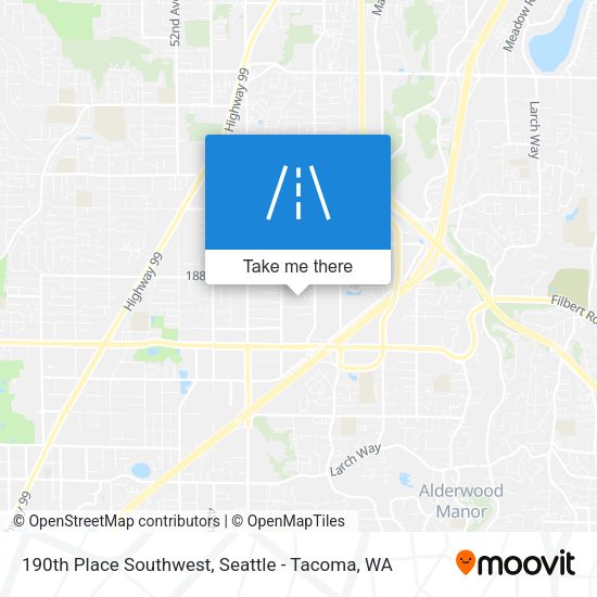 190th Place Southwest map