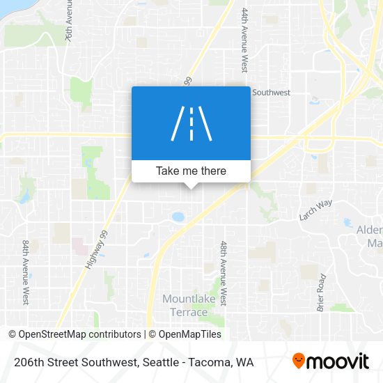 Mapa de 206th Street Southwest