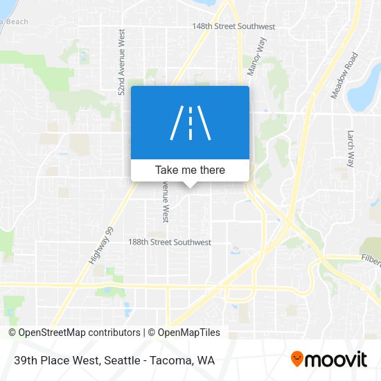 Mapa de 39th Place West