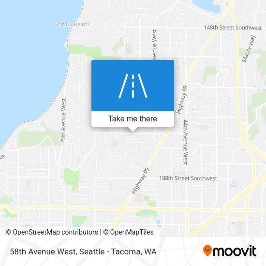 58th Avenue West map